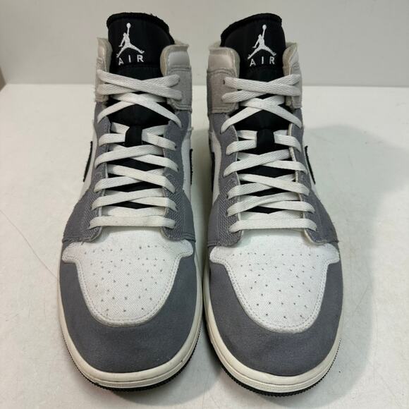 VGUC Nike Air Jordan 1 Mid SE Craft Black/Light Graphite/Sail/Cement Grey 14 - Picture 2 of 11